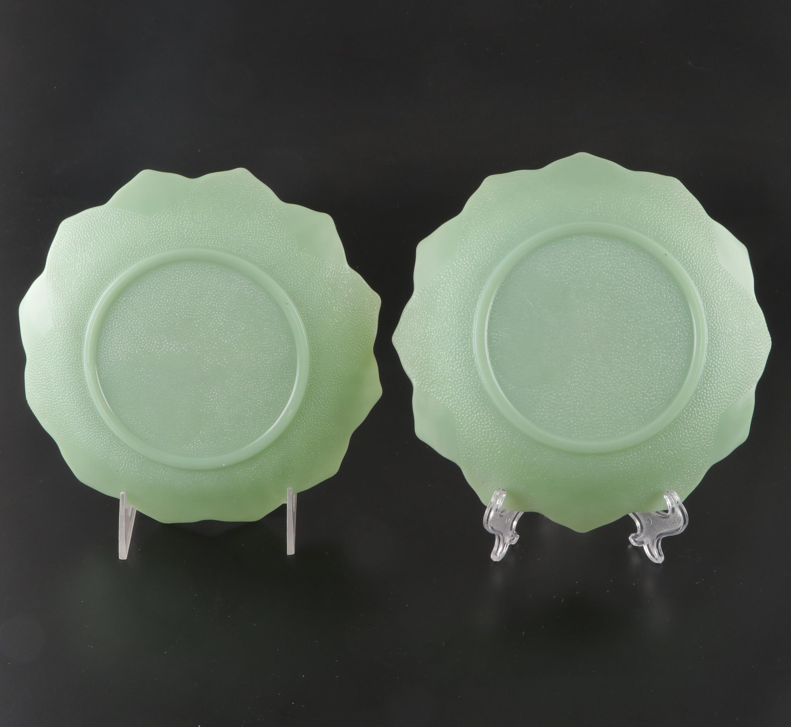 FireKing Jadeite Oven Ware Green Glass Plates, Mid20th Century EBTH