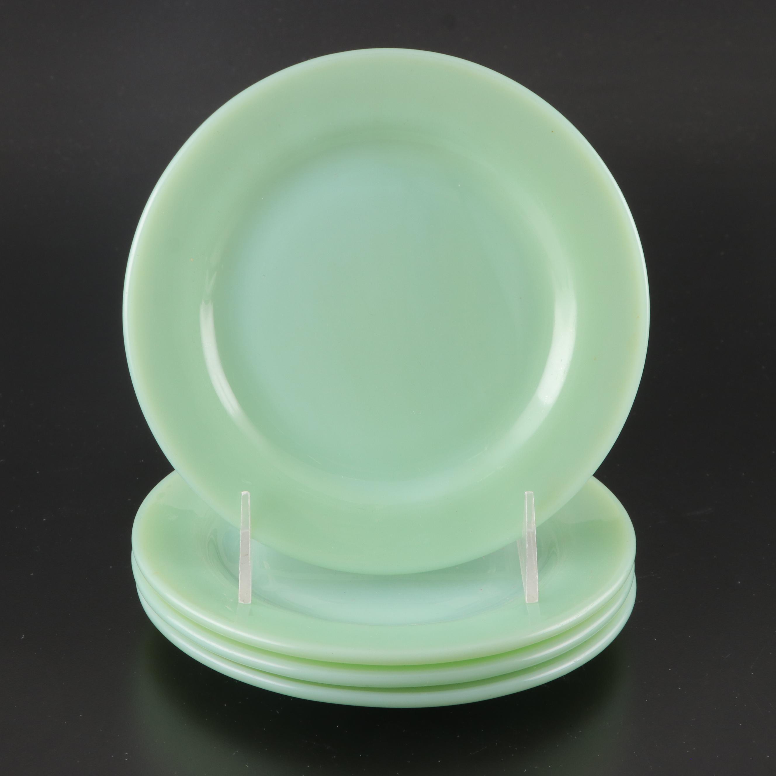 FireKing Jadeite Oven Ware Green Glass Plates, Mid20th Century EBTH