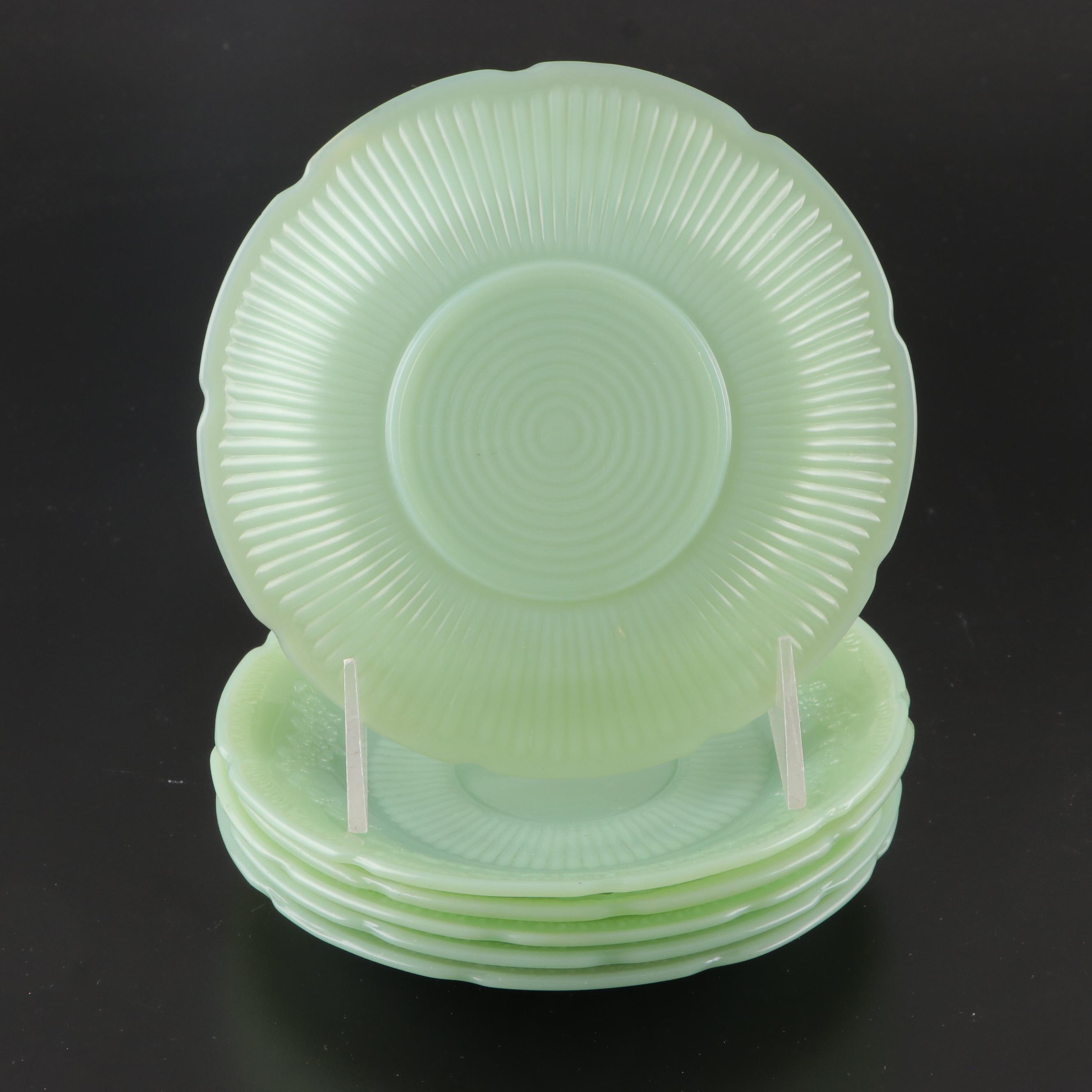 FireKing Jadeite Oven Ware Green Glass Plates, Mid20th Century EBTH