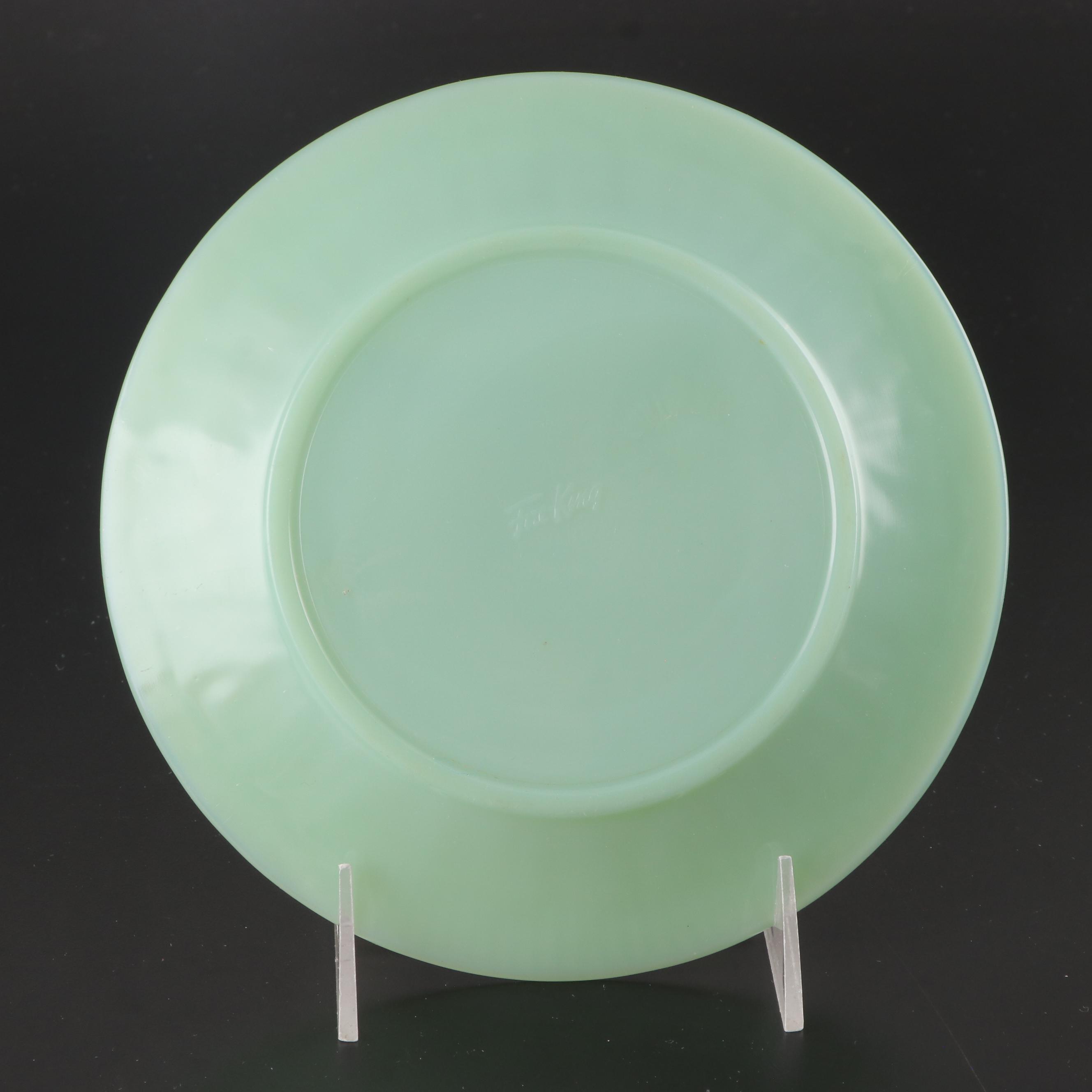 FireKing Jadeite Oven Ware Green Glass Plates, Mid20th Century EBTH