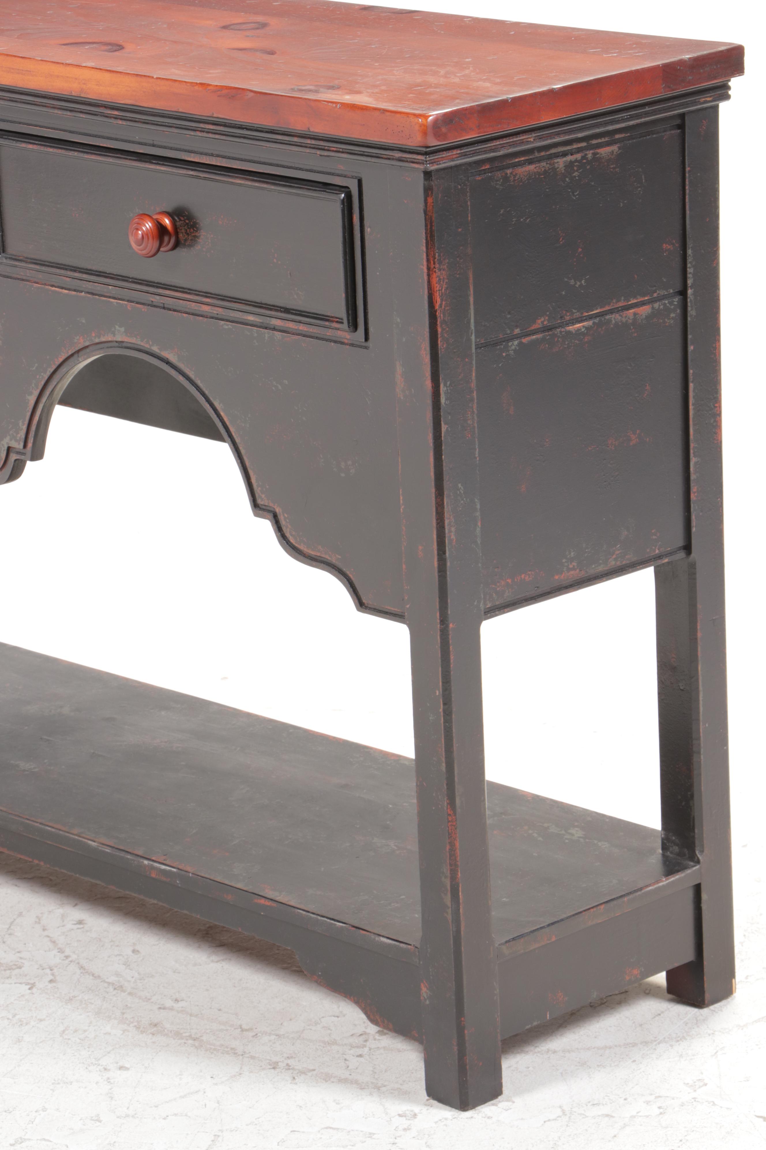 Eddy West Pine and ParcelEbonized Sideboard EBTH