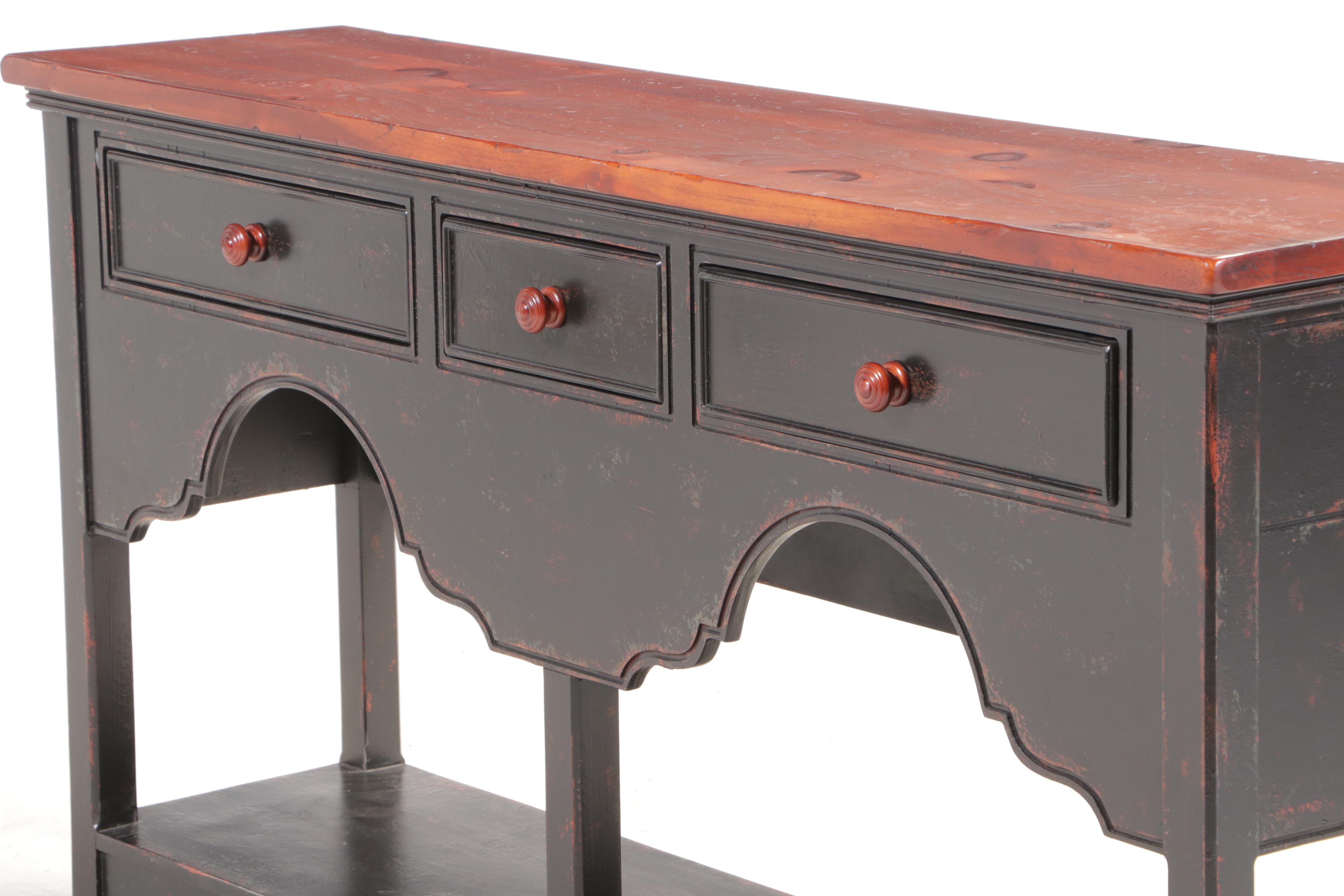 Eddy West Pine and ParcelEbonized Sideboard EBTH