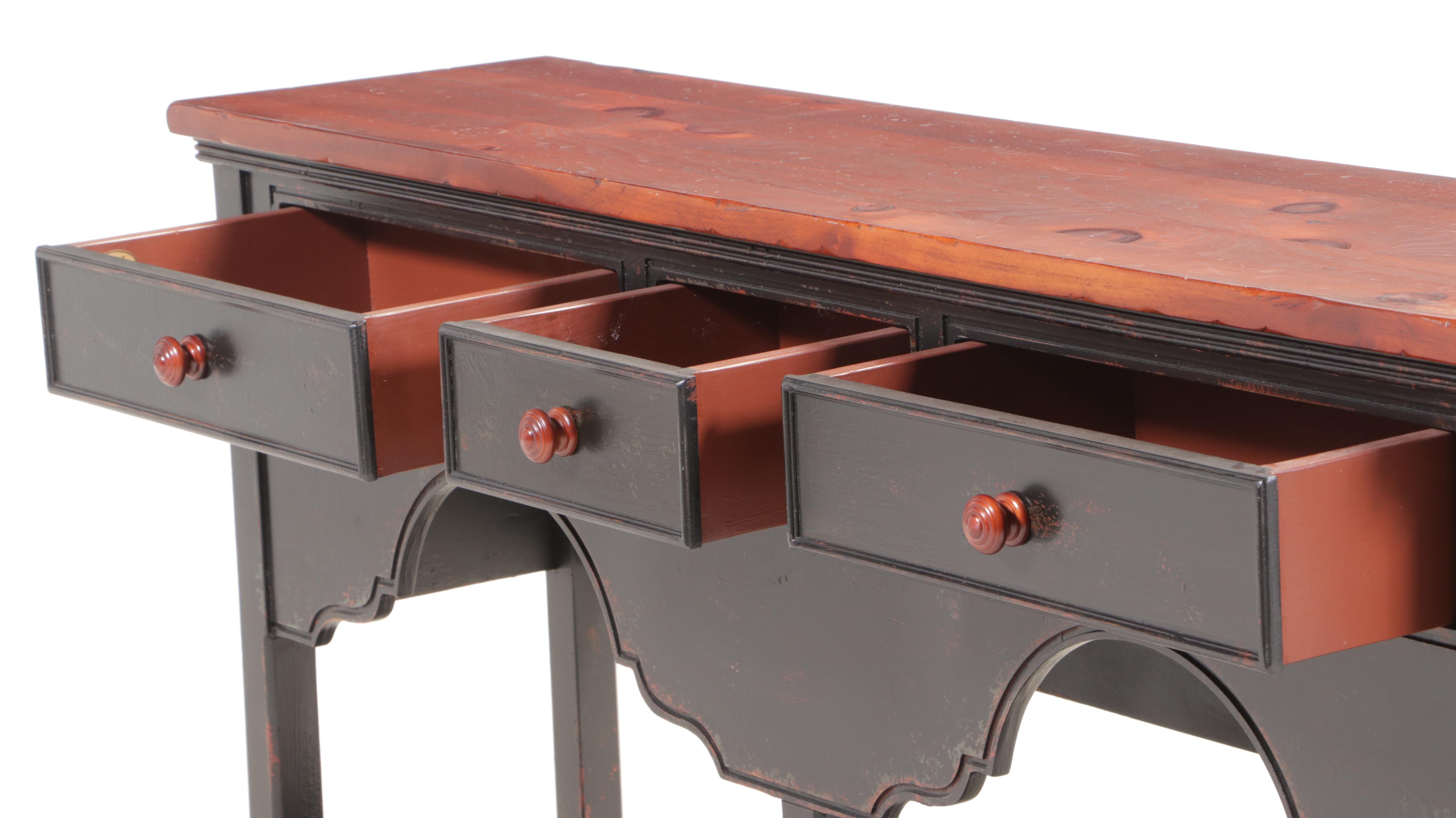 Eddy West Pine and ParcelEbonized Sideboard EBTH