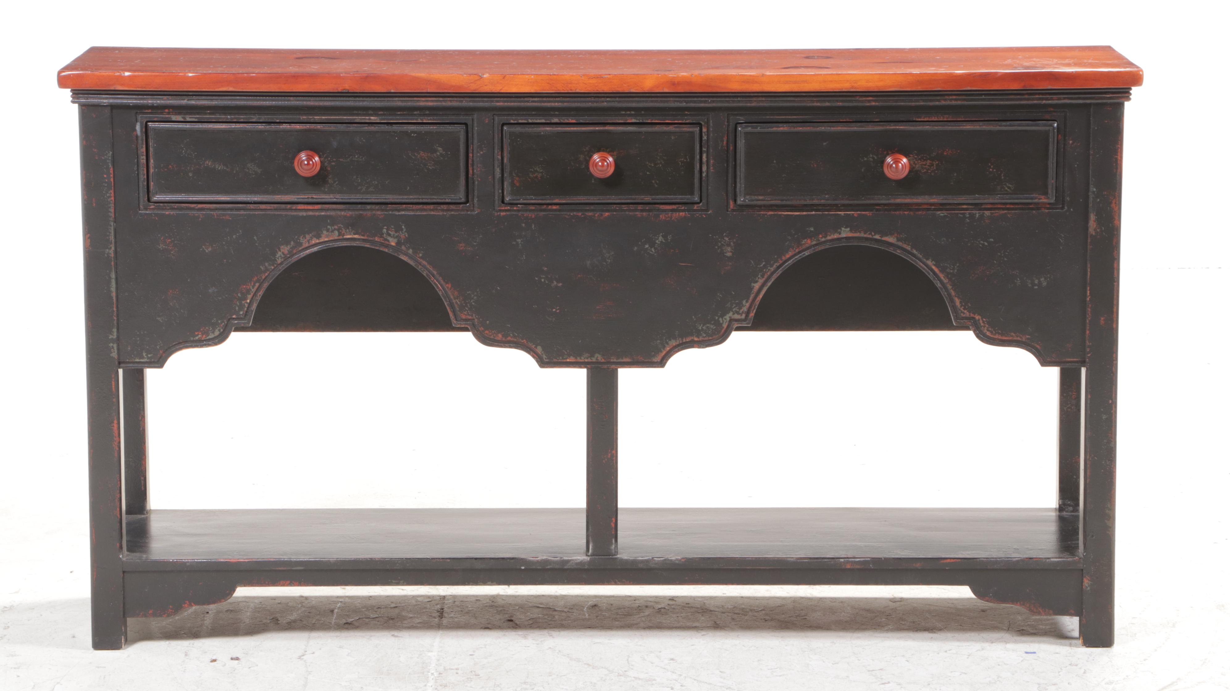 Eddy West Pine and ParcelEbonized Sideboard EBTH