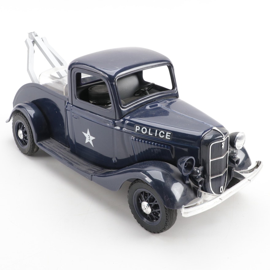 Beam Police Tow Truck Shaped Decanter Holder