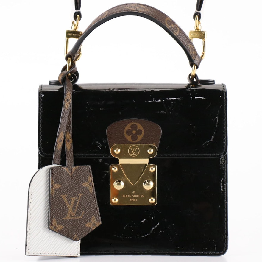 Louis Vuitton Spring Street Handbag Purse NM Vernis Monogram Authentic