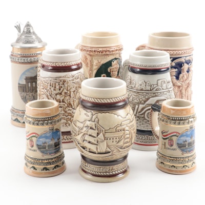 Avon, Gerz, and More Glazed Stoneware Beer Stein and Mugs
