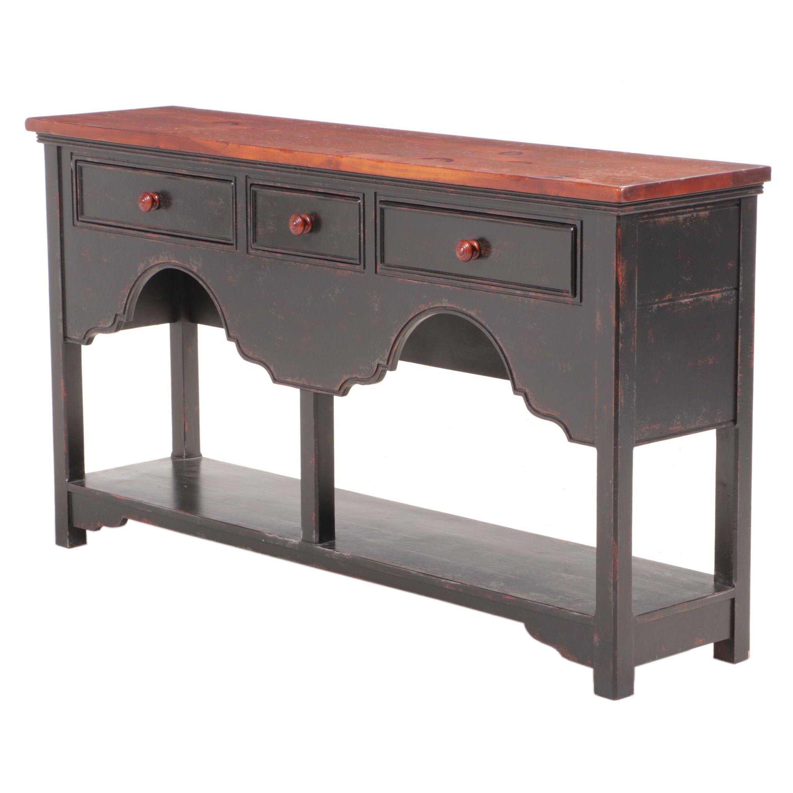 Eddy West Pine and ParcelEbonized Sideboard EBTH