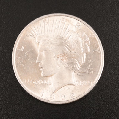 Uncirculated 1922 Peace Dollar