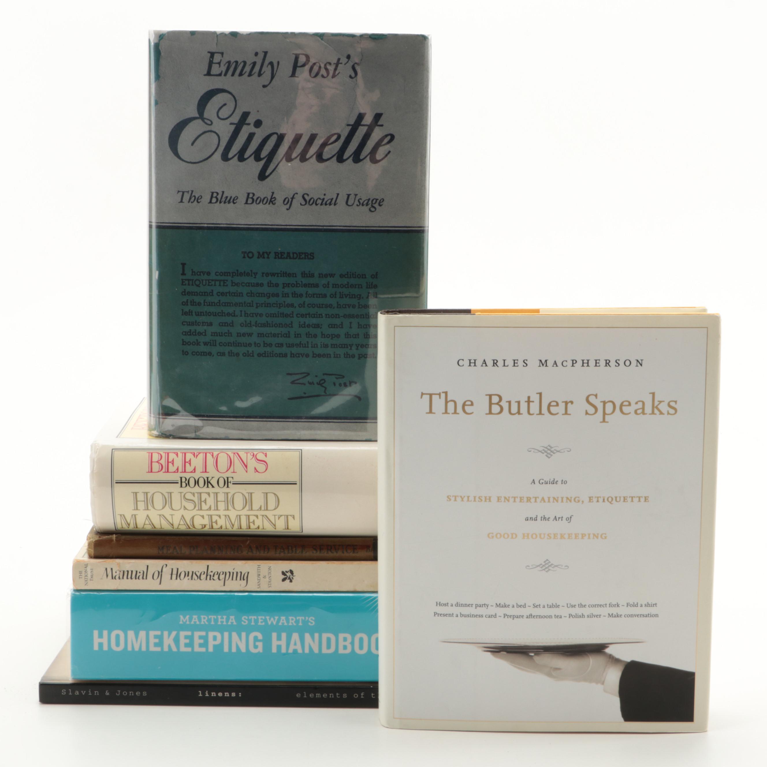 1947 "Emily Post's Etiquette" and More Household Management and
