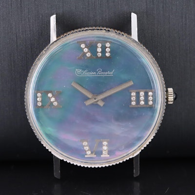 14K Diamond and Mother-of-Pearl Lucien Piccard Stem Wind Wristwatch