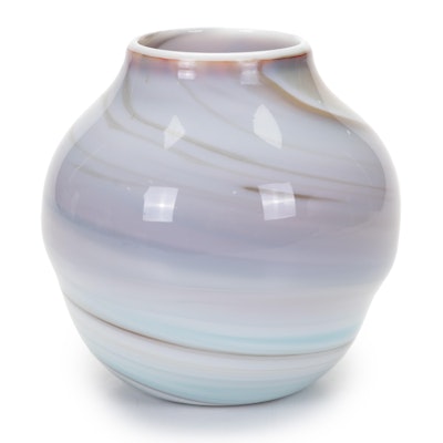 Brian Lonsway of Toledo Opalescent Studio Glass Vase, 1979