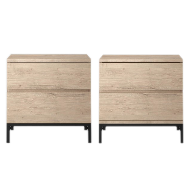 Pair of Project 62 Loring TwoDrawer Nightstands with Charging Stations