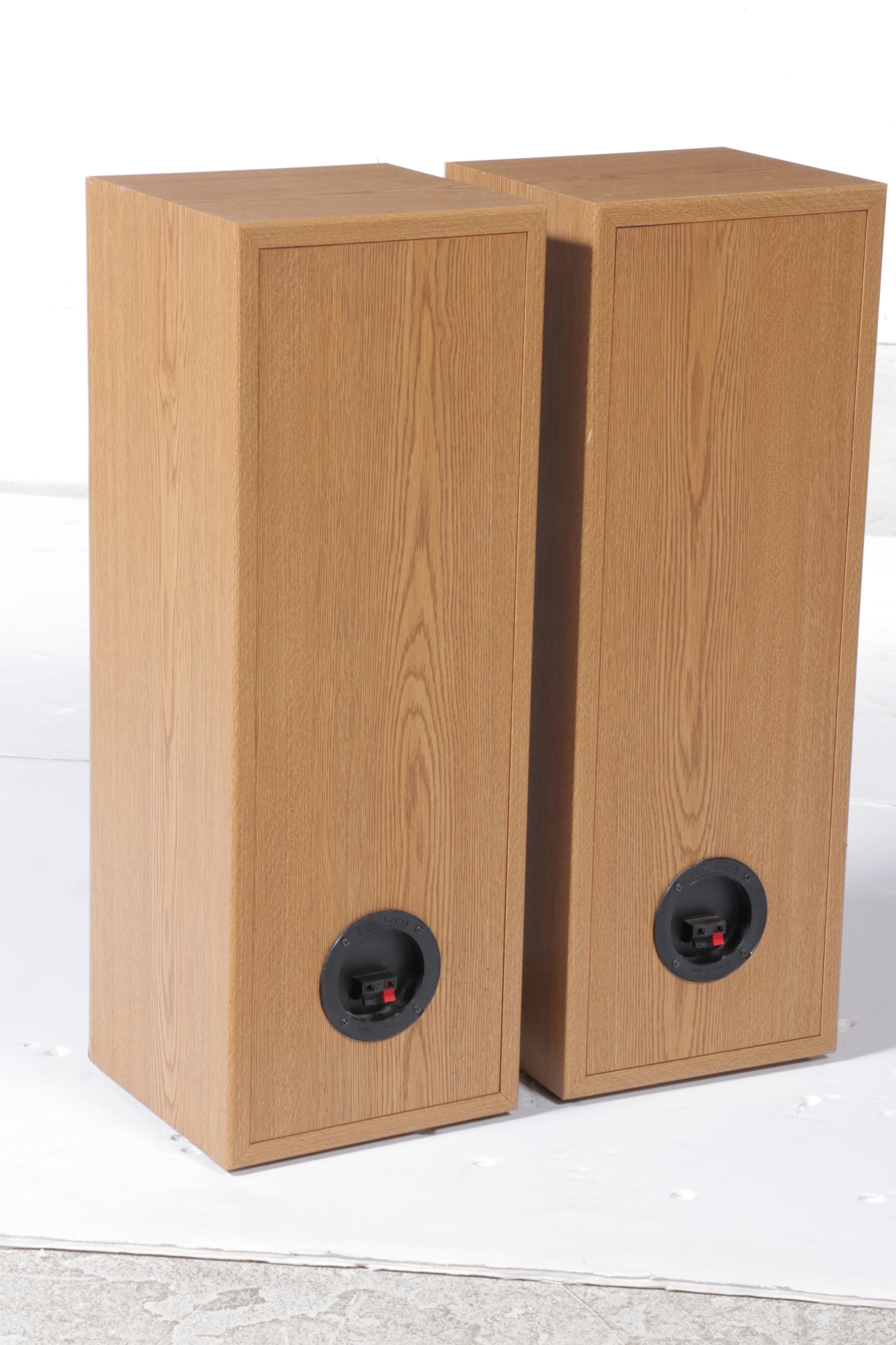 Pair of Infinity SL40 Floor Standing Tower Speakers, Late 20th Century