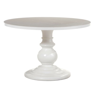 Pottery Barn "Dawson" Pedestal Dining Table in Glossy White
