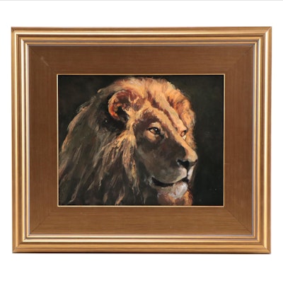 Oil Painting of Lion, 1994