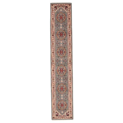2'7 x 14'5 Hand-Knotted Indo-Persian Heriz Serapi Carpet Runner