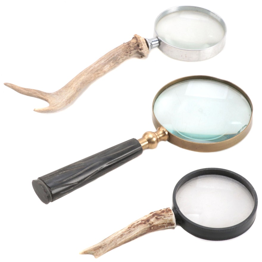 Antler and Horn Handled Magnifying Glasses