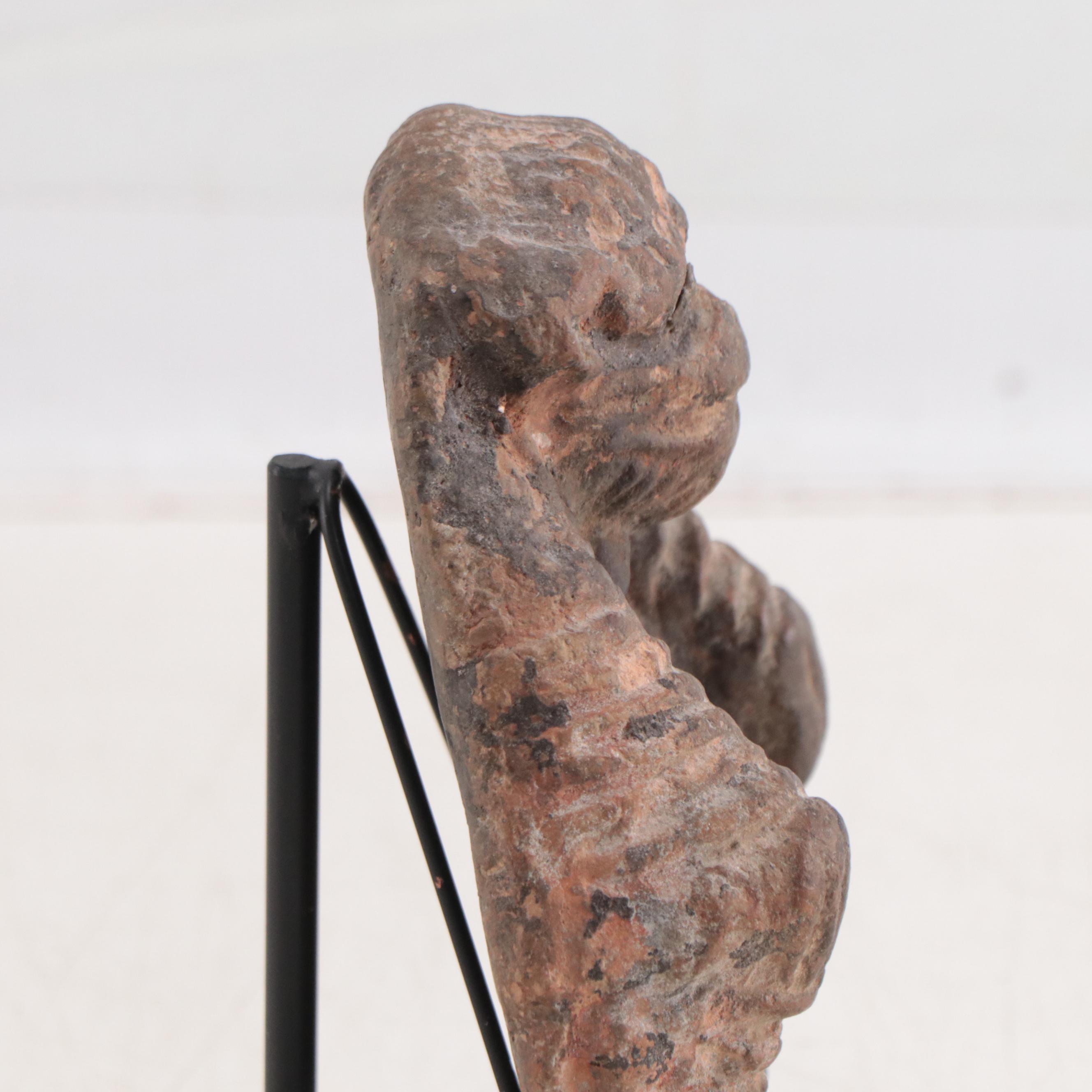 Newari Stone Oil Lamp Depicting Hanuman, Nepal, 19th Century EBTH