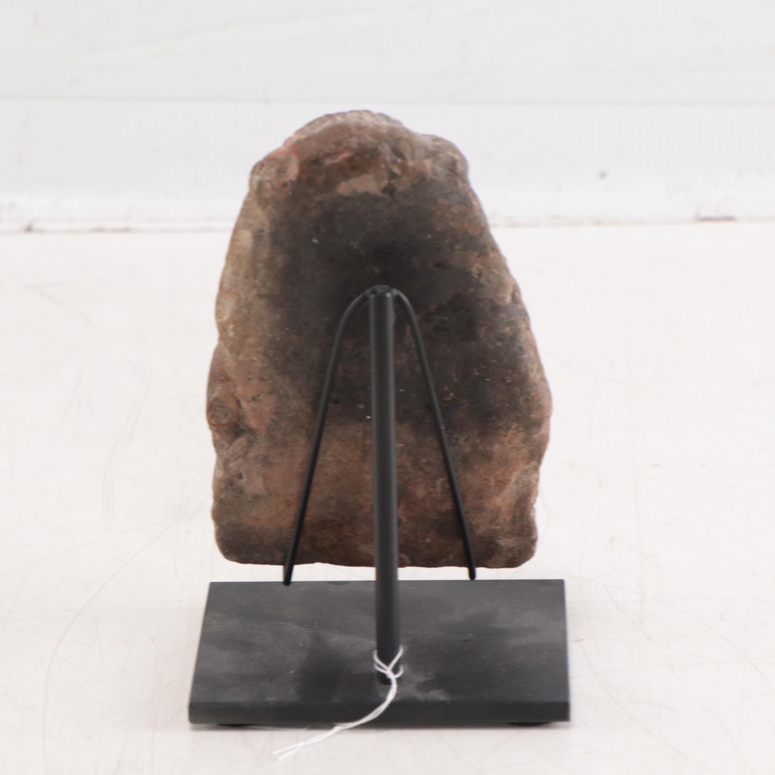 Newari Stone Oil Lamp Depicting Hanuman, Nepal, 19th Century EBTH