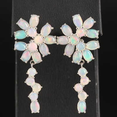 Sterling Opal Trailed Earrings