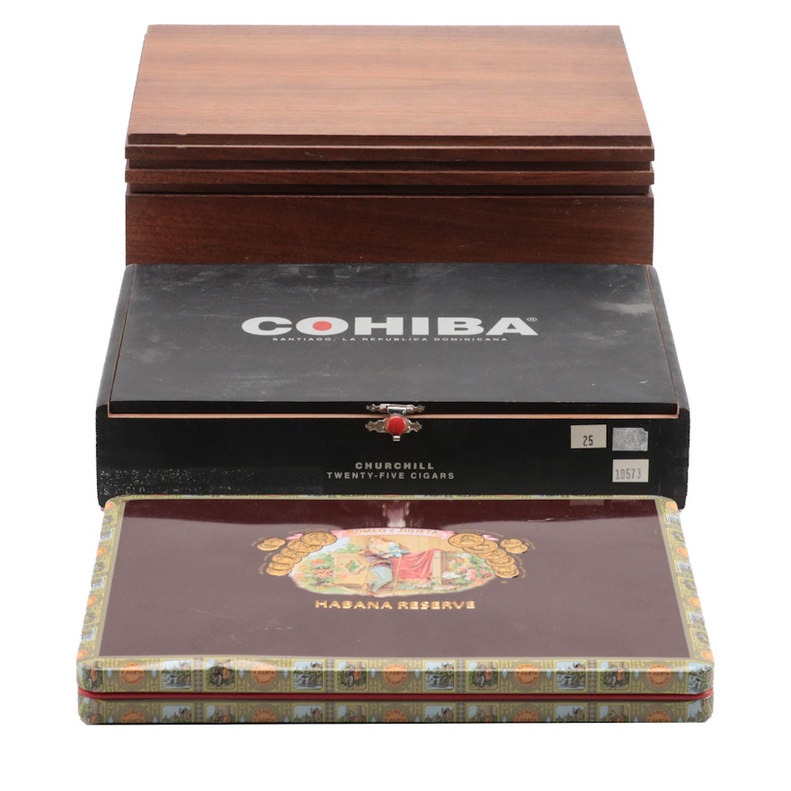 Decatur Industries, Habana Reserve and Cohiba Cigar Boxes and Humidor