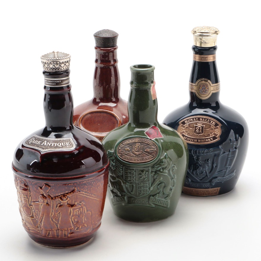 Royal Doulton and Other Ceramic Whiskey Decanters