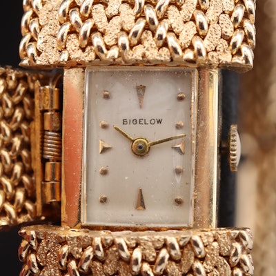 Bigelow 14K Hidden Dial Bracelet Wristwatch