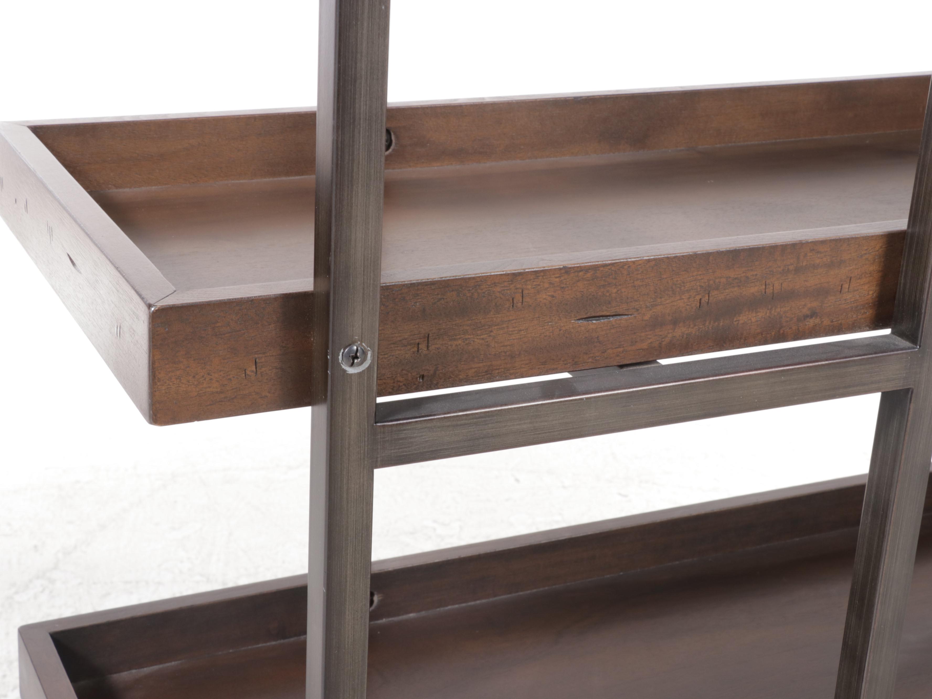 Ashley Furniture "Starmore" Acacia and Gun MetalFinished Steel