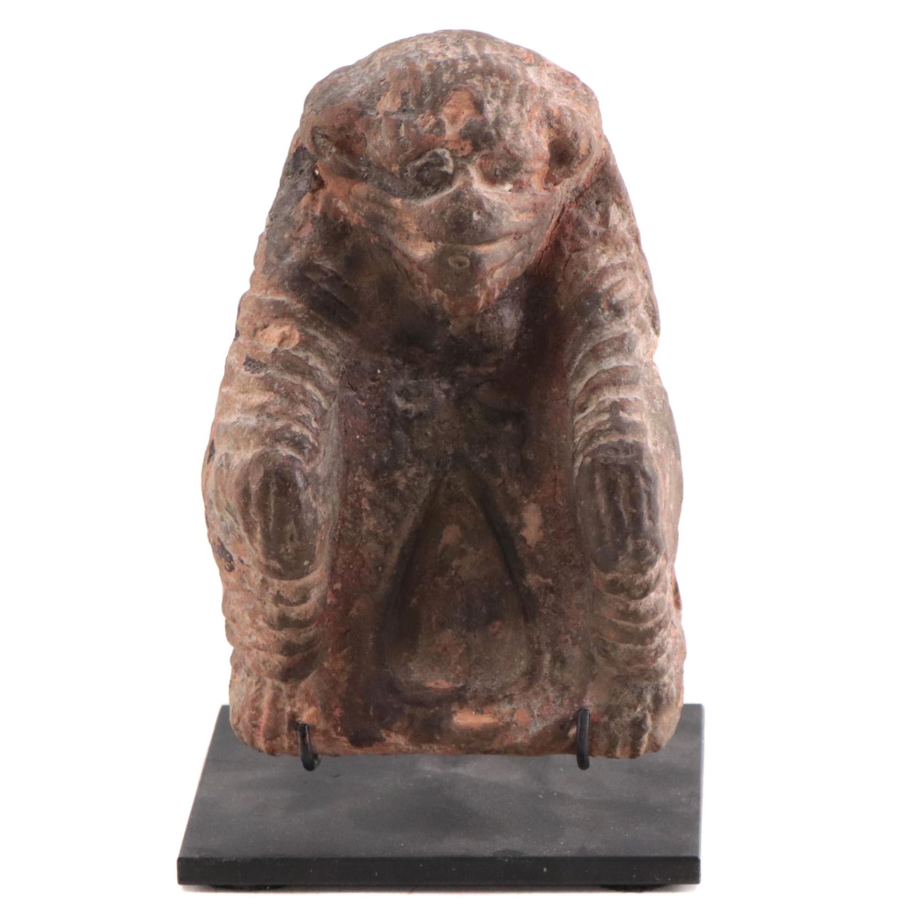 Newari Stone Oil Lamp Depicting Hanuman, Nepal, 19th Century EBTH