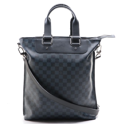Louis Vuitton Cabas Voyage in Damier Cobalt Coated Canvas and Leather