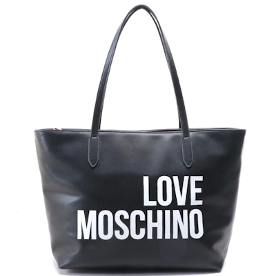 Love Moschino Logo Tote in Leather