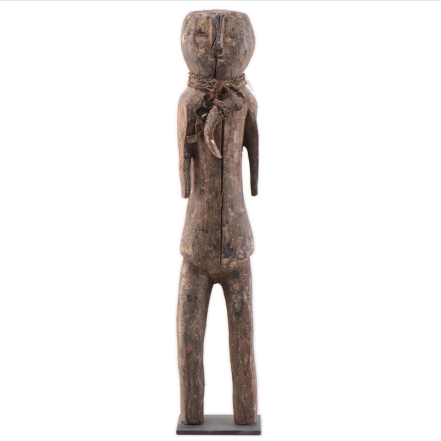 Moba (Togo) Hand-Carved Wood Divination Figure, Mid-20th Century