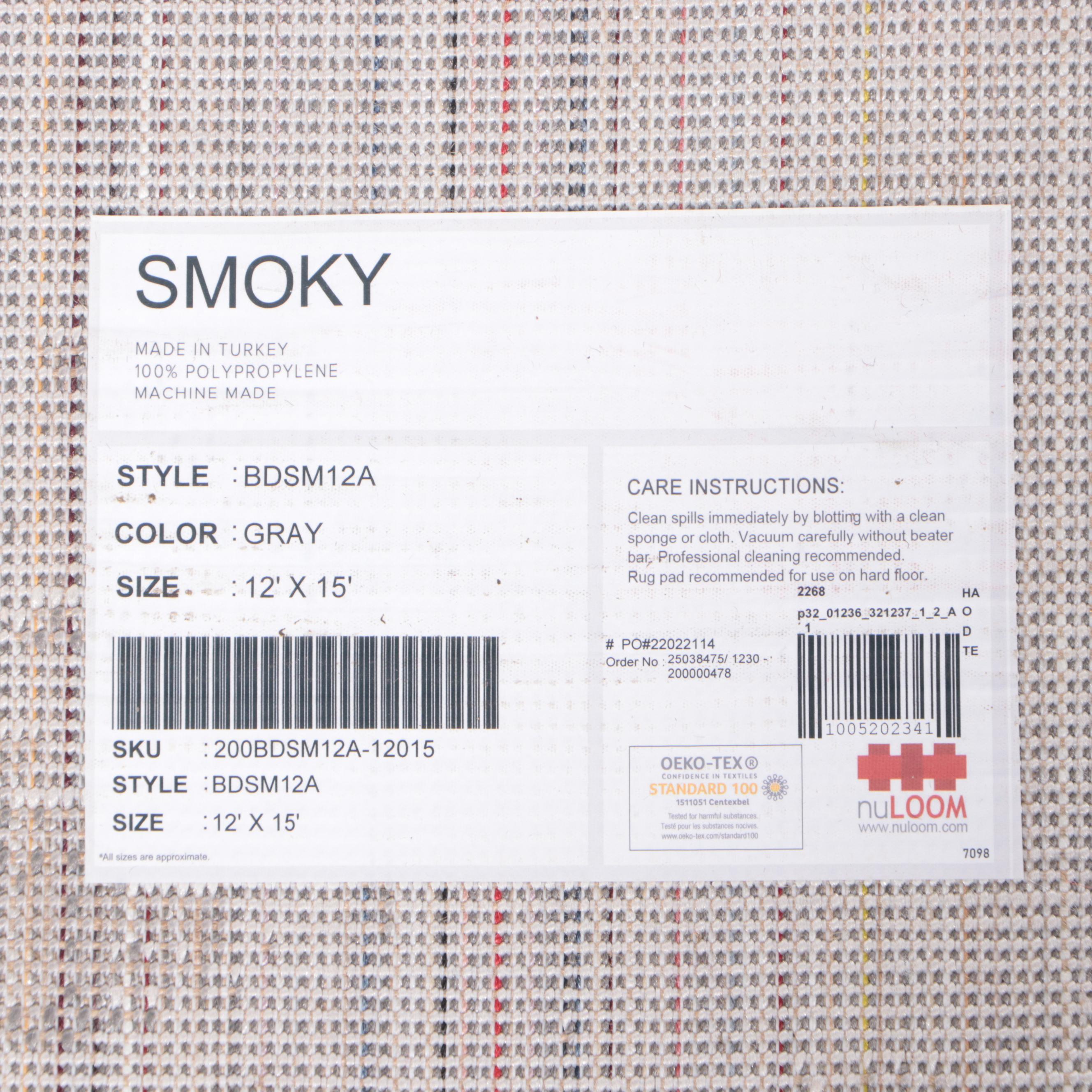 11'11 x 14'7 Machine Made Turkish NuLoom "Smoky" Overdyed RoomSized