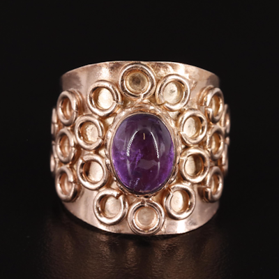 Amethyst Tapered Ring