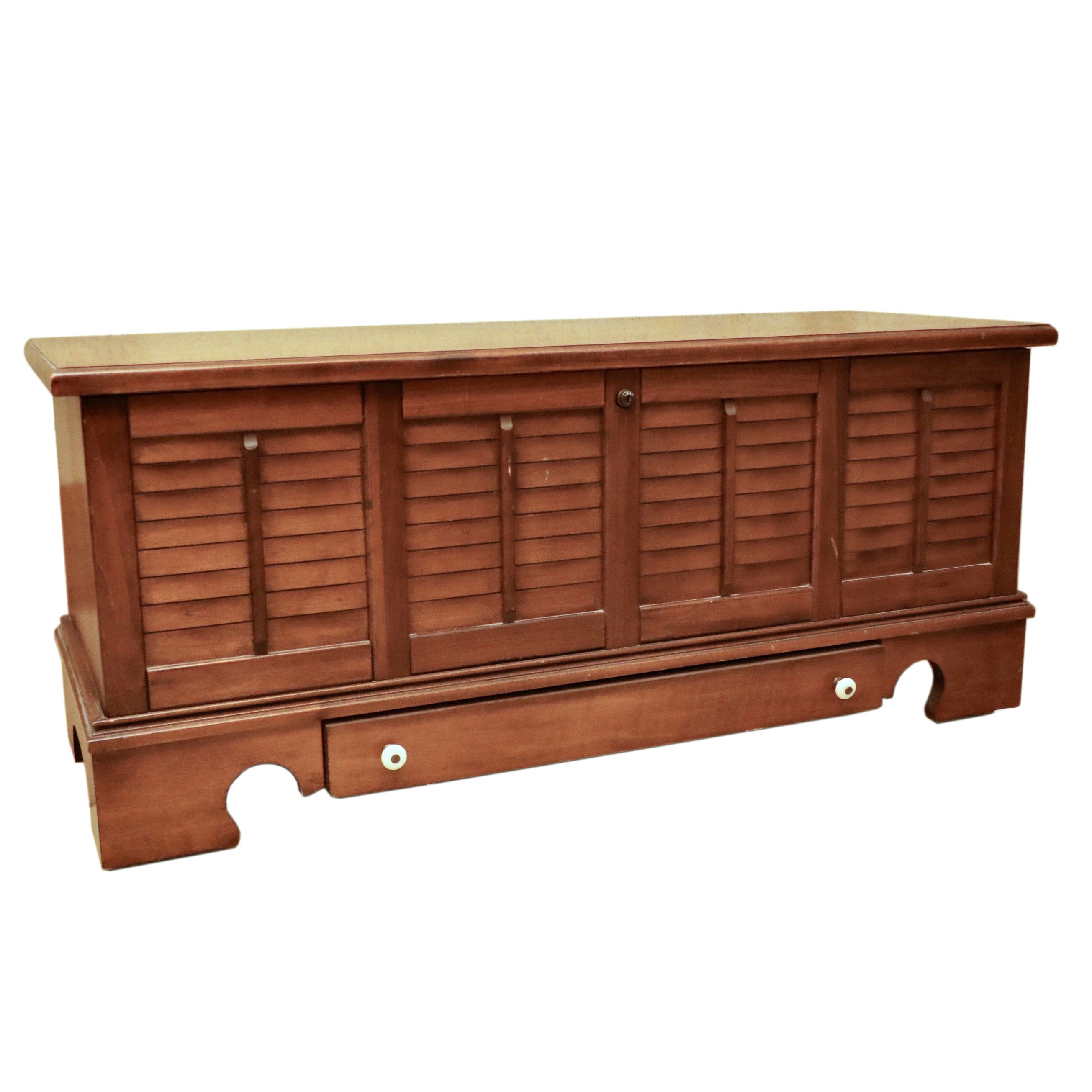 Lane Louvered Front Cedar Lined Blanket Chest EBTH