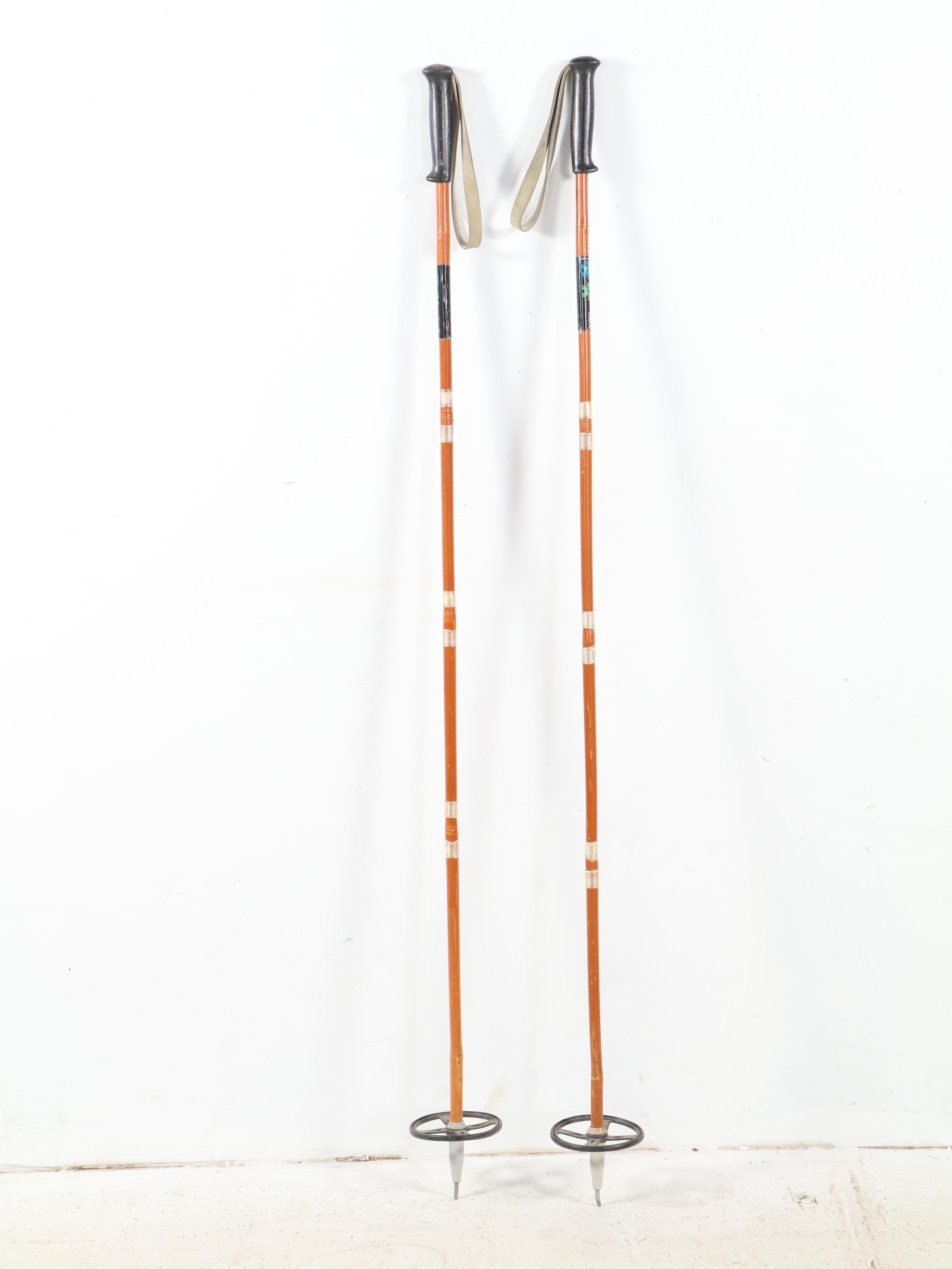 Norwegian Eggen Downhill Skis With Bonna Ski Poles and Ski Boots EBTH