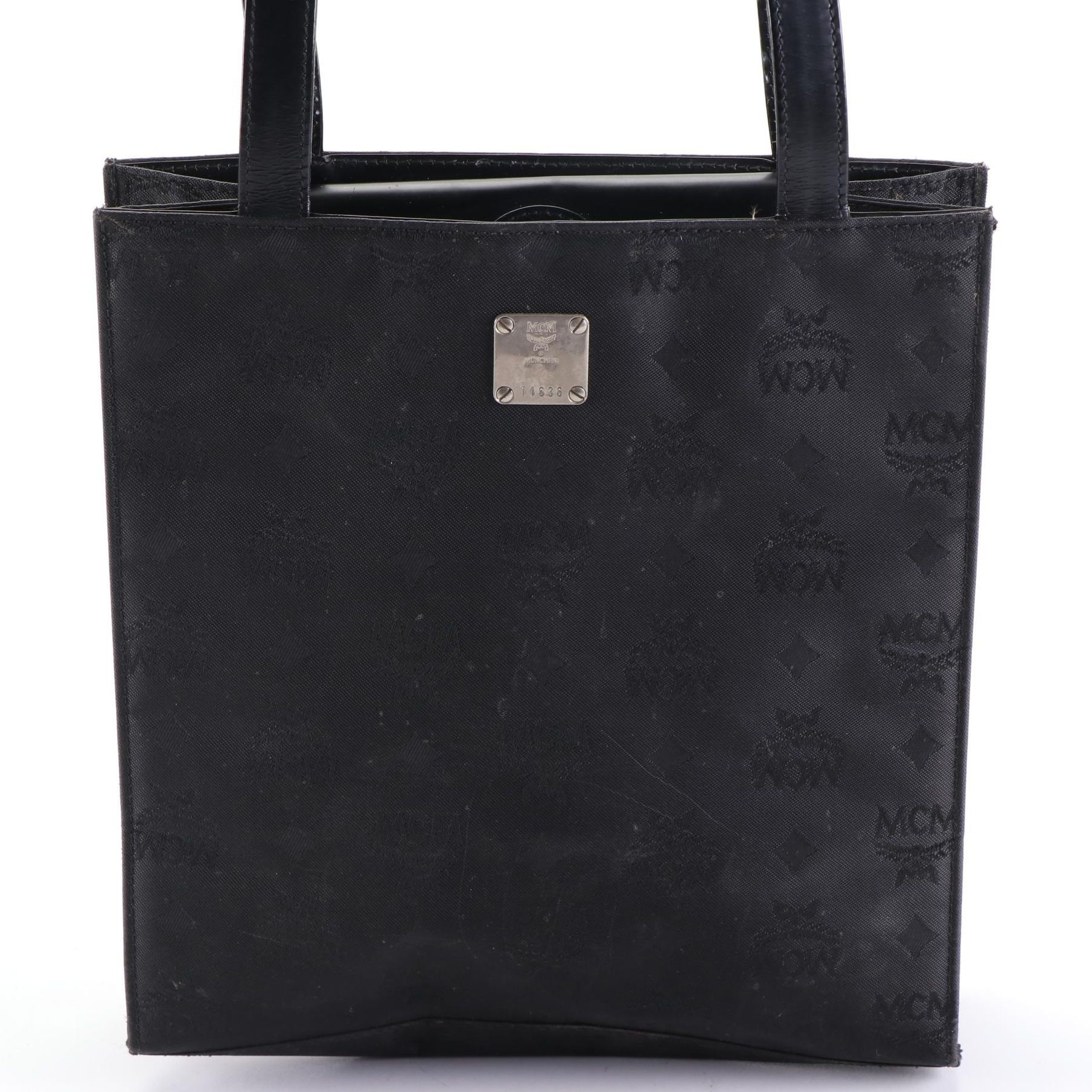 MCM Shoulder Bag in Black Visetos Nylon and Leather EBTH