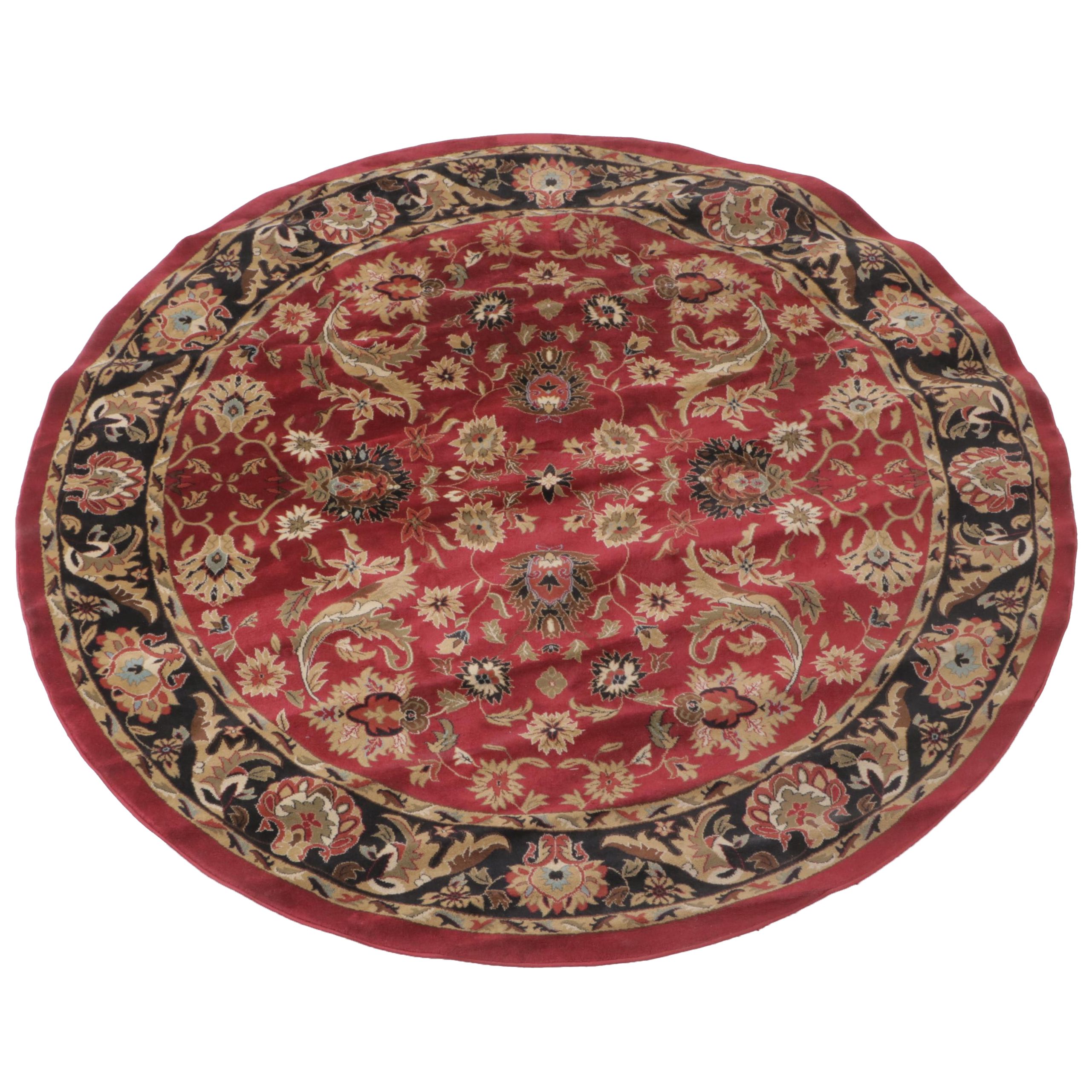 7'4 x 7'4 Machine Made Persian Style Round Area Rug EBTH
