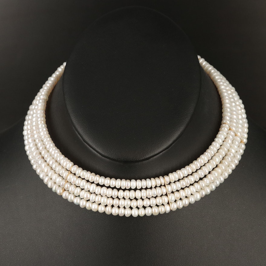 14K Pearl Collar