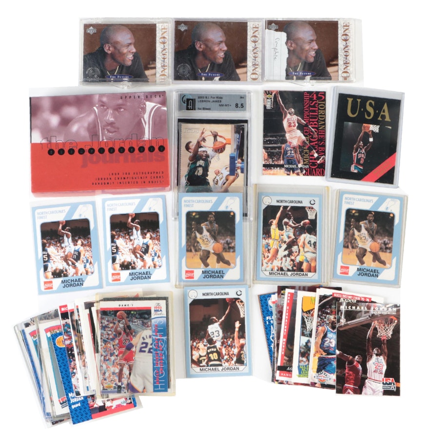 Fleer and More Michael Jordan Basketball Cards with Slabbed LeBron James