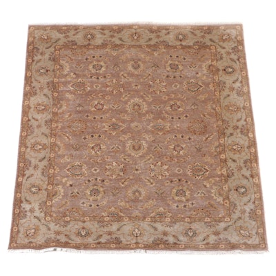 7'11 x 10'3 Hand-Knotted Indian Agra Area Rug
