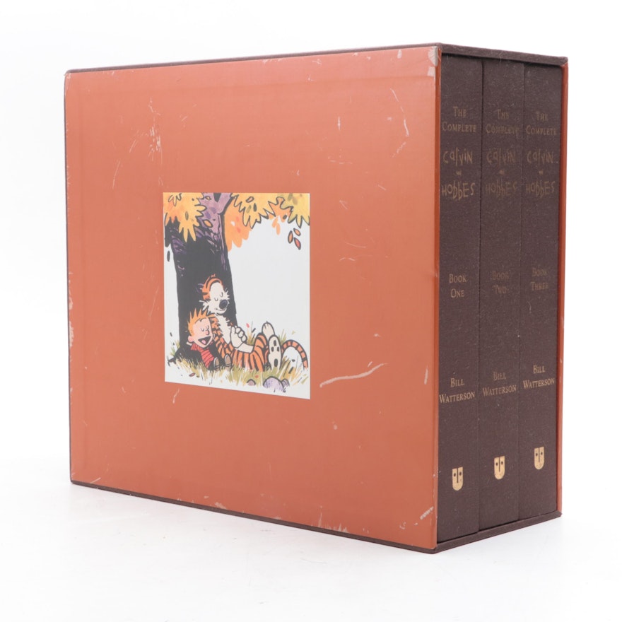 First Edition "Complete Calvin and Hobbes" Three-Volume Set by Bill Watterson