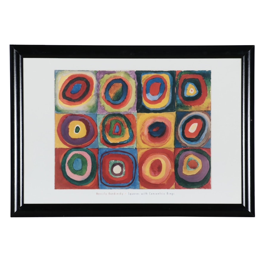 Offset Lithograph After Wassily Kandinsky "Squares With Concentric Rings"