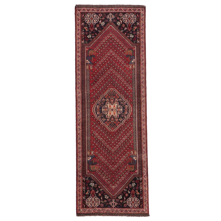 3'1 x 9'4 Hand-Knotted Persian Qashqai Long Rug
