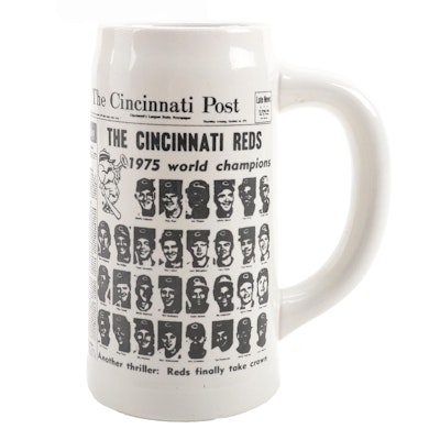 1975 Cincinnati Reds MLB World Series Champions Cincinnati Post Beer Stein