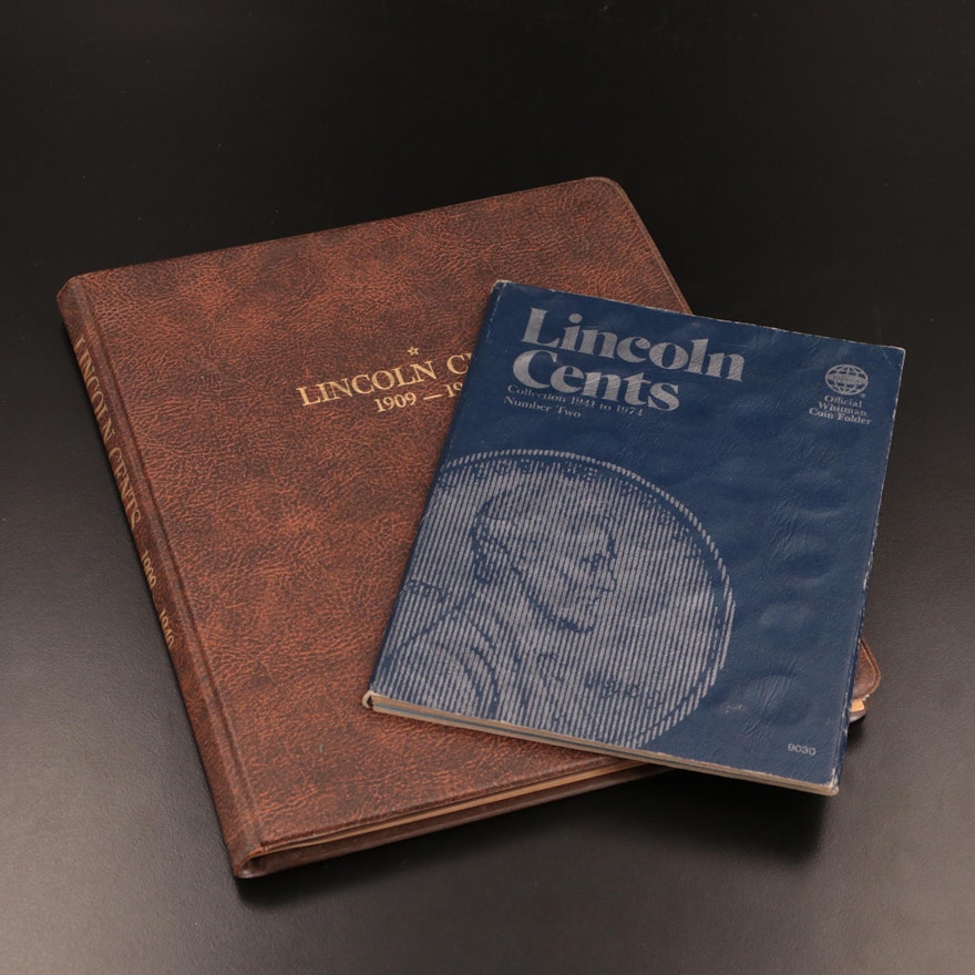 Two Binders of Lincoln Cents, 1909 to 1975