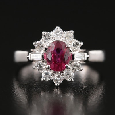 14K Ruby and Diamond with GIA Report