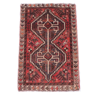 2'3 x 3'10 Hand-Knotted Persian Hamadan Accent Rug