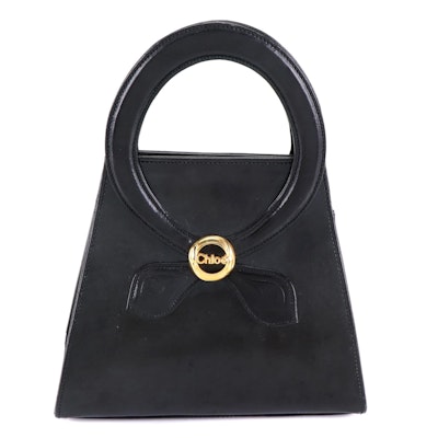Chloe Structured  Top Handle Bag in Leather
